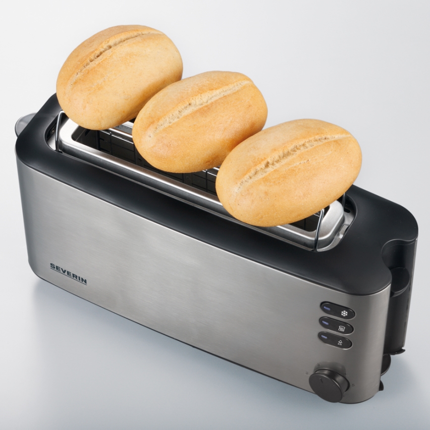 Severin AT 2515 - 2-Schlitz-Toaster 1000 W/230 V Edelstahl/schwarz