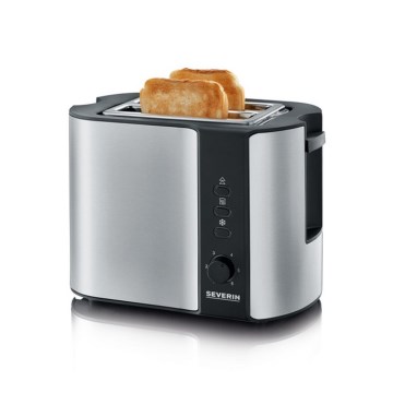 Severin AT 2589 - Toaster mit zwei Schlitzen 800W/230V Edelstahl/schwarz