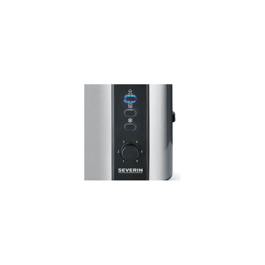 Severin AT 2589 - Toaster mit zwei Schlitzen 800W/230V Edelstahl/schwarz