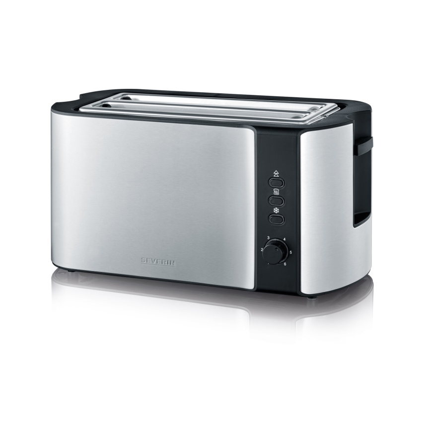 Severin AT 2590 - 4-Schlitz-Toaster 1400W/230V Edelstahl/schwarz
