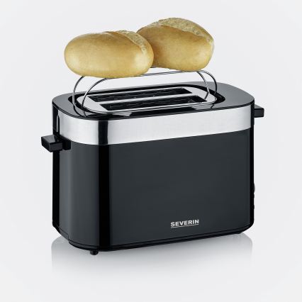 Severin AT 9264 - Toaster mit zwei Schlitzen 800W/230V Edelstahl/schwarz