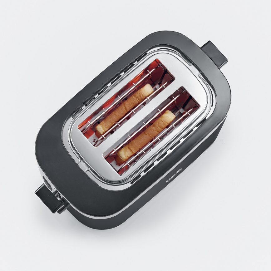 Severin AT 9264 - Toaster mit zwei Schlitzen 800W/230V Edelstahl/schwarz