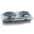 Severin DK 1014 – leistungsstarke Doppelkochplatte 2500 W / 230 V, Edelstahl