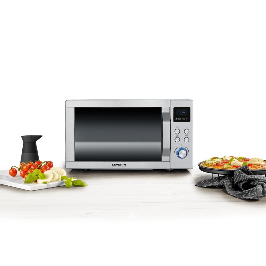 Severin MW 7774 - Mikrowelle 3-in-1 1950W/230V 25 l Edelstahl
