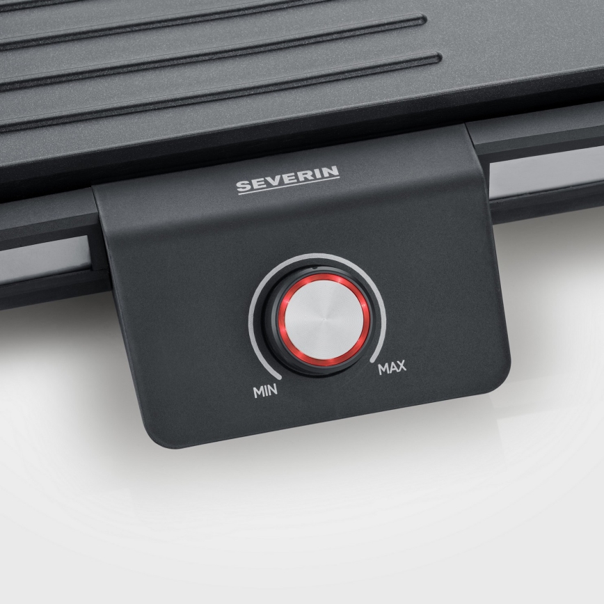 Severin PG 8564 - Elektrischer Tischgrill, 2300 W / 230 V, 50 x 30 cm, schwarz