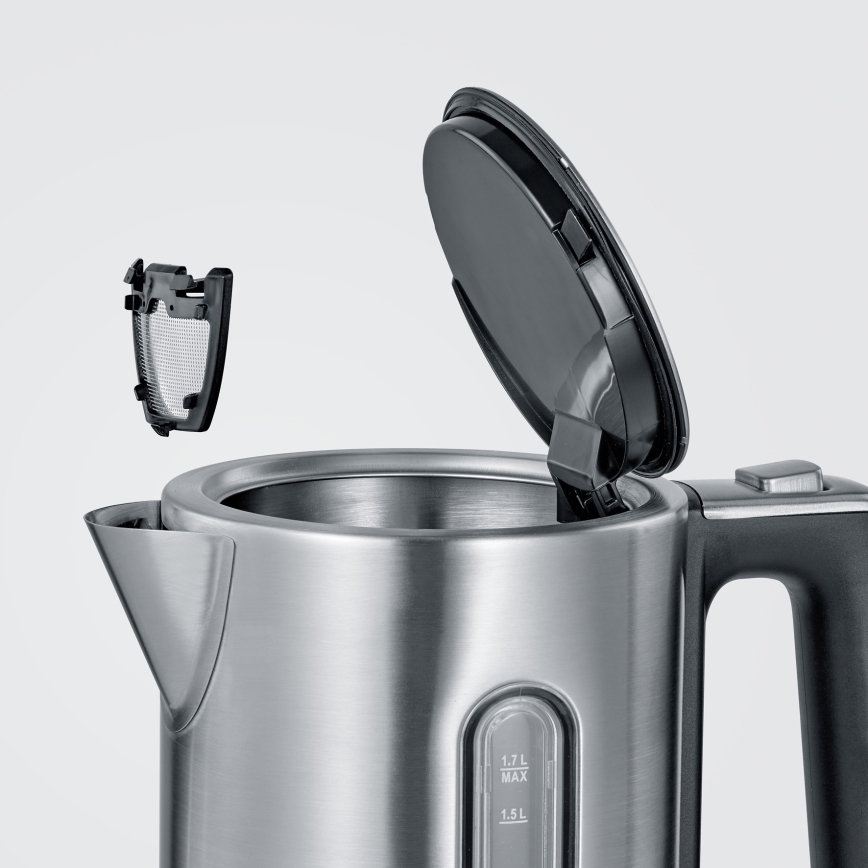 Severin WK 3418 - Wasserkocher 1,7 l 3000W/230V Edelstahl/schwarz