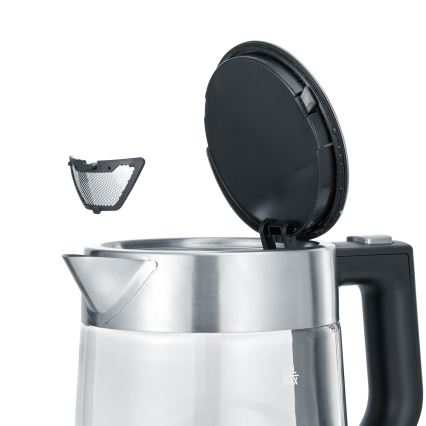 Severin WK 3468 - Wasserkocher 1 l, 2200 W/230 V, Edelstahl/Glas