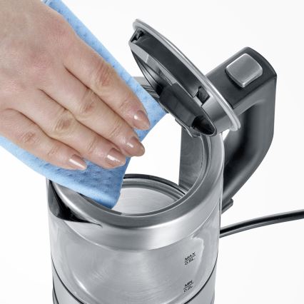 Severin WK 3472 - Wasserkocher 0,5 l, 1100 W / 230 V, Edelstahl/Glas