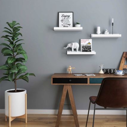 SHELFY 3er-Set Wandregale, weiß