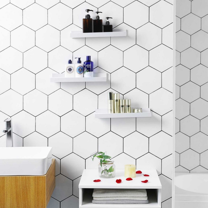 SHELFY 3er-Set Wandregale, weiß