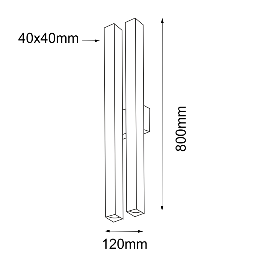 Shilo - Wandbeleuchtung 4xGU10/15W/230V schwarz