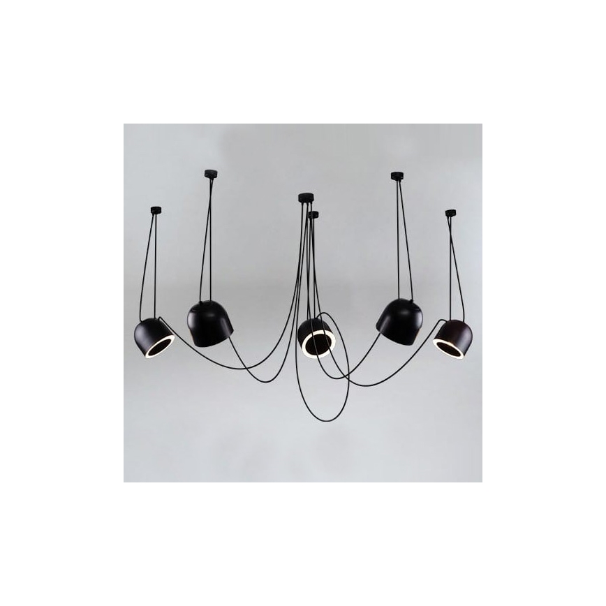 Shilo - Hängeleuchte 5xE14/15W/230V Spinne schwarz