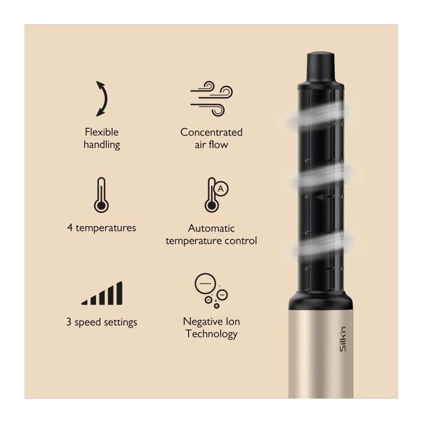 Silk’n - Haartrockner SILKYAIR FLEX 230V schwarz/gold