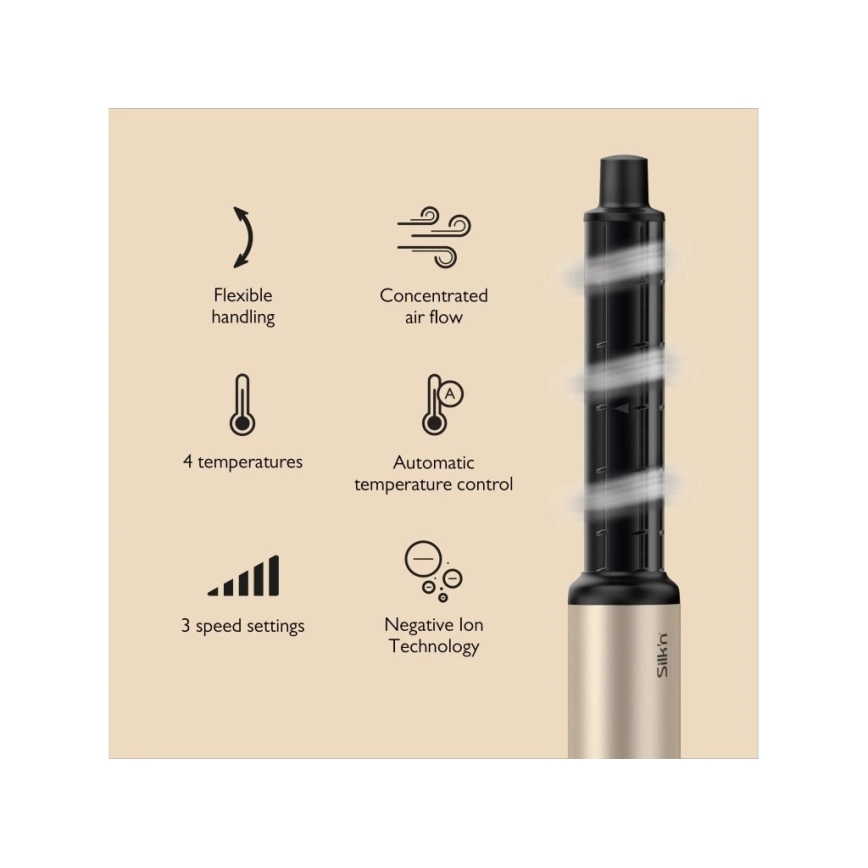 Silk’n - Haartrockner SILKYAIR FLEX 230V schwarz/gold