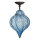SIRU - Aufbauleuchte GOCCIA 1xE27/60W/230V d 25 cm blau/braun Venezianisches Glas