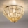SIRU - Deckenleuchte POUFF 3xE27/60W/230V glänzendes Chrom/beige Venezianisches Glas