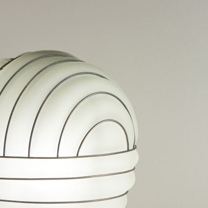 SIRU - Tischleuchte CARTESIO 1xE27/60W/230V braun/weiß Venezianisches Glas