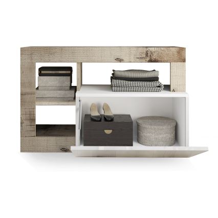 Sitzbank LENOR weiß/braun