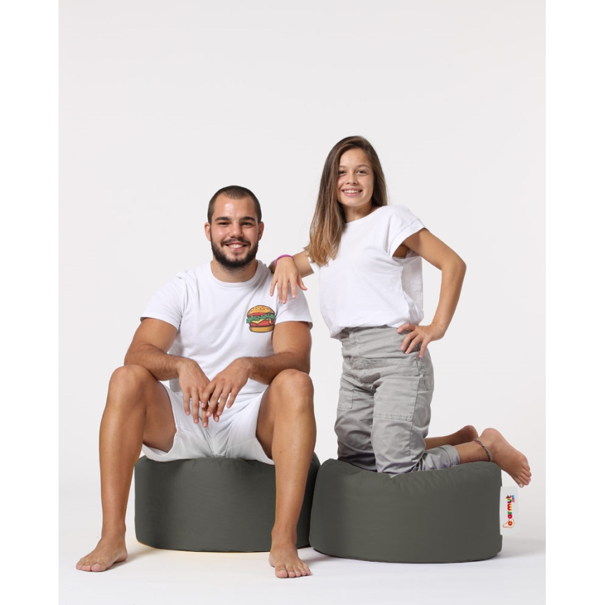 Sitzhocker 55 cm grau