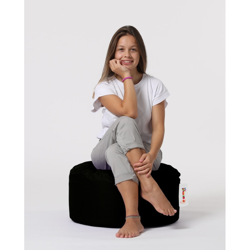 Sitzhocker 55 cm schwarz