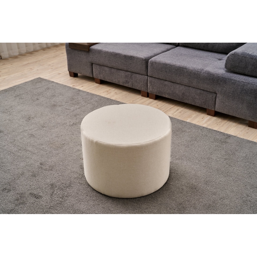 Sitzhocker RABO Ø 58 cm, cremefarben