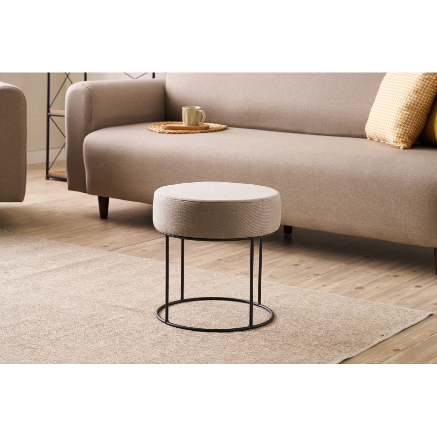 Sitzhocker RELO, Ø 40 cm, beige