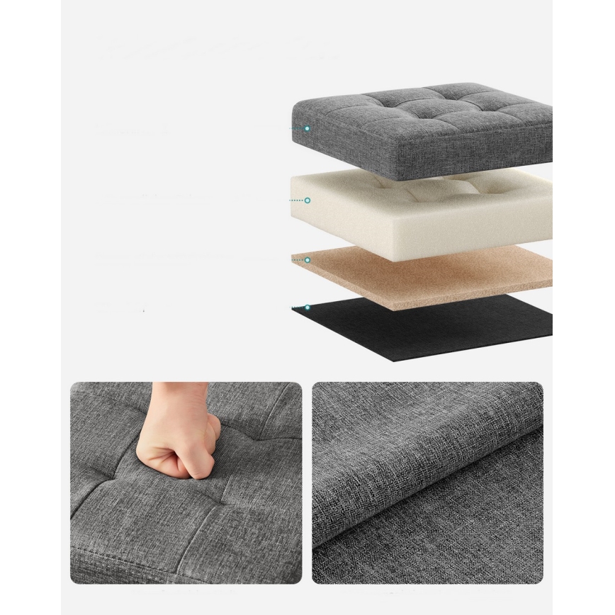 Sitzhocker SULTAN 30x30 cm grau