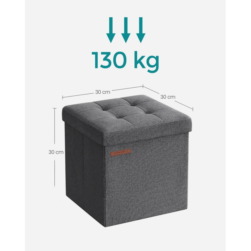 Sitzhocker SULTAN 30x30 cm grau