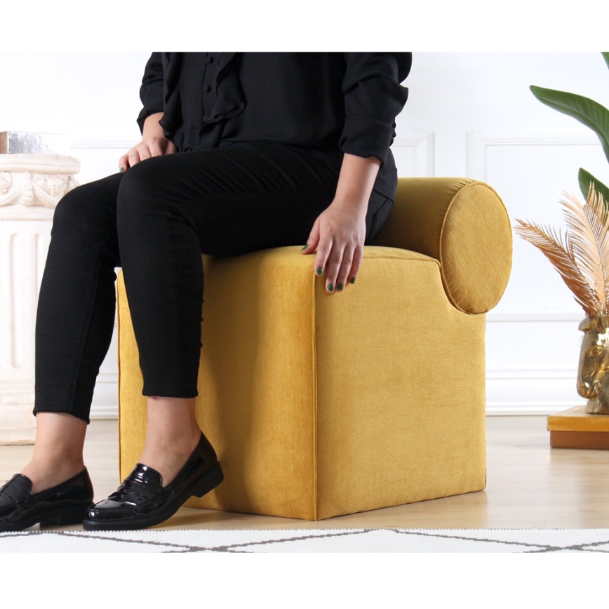 Sitzhocker TIKI 47x45 cm gelb