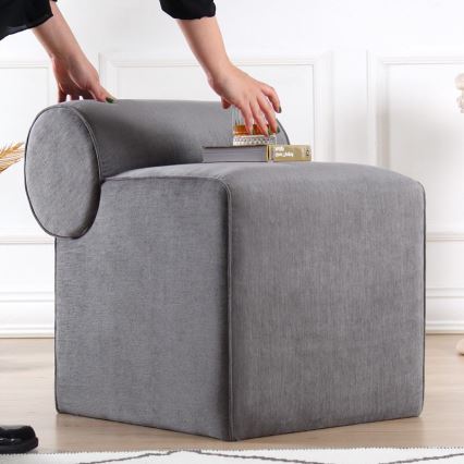 Sitzhocker TIKI 47x45 cm grau