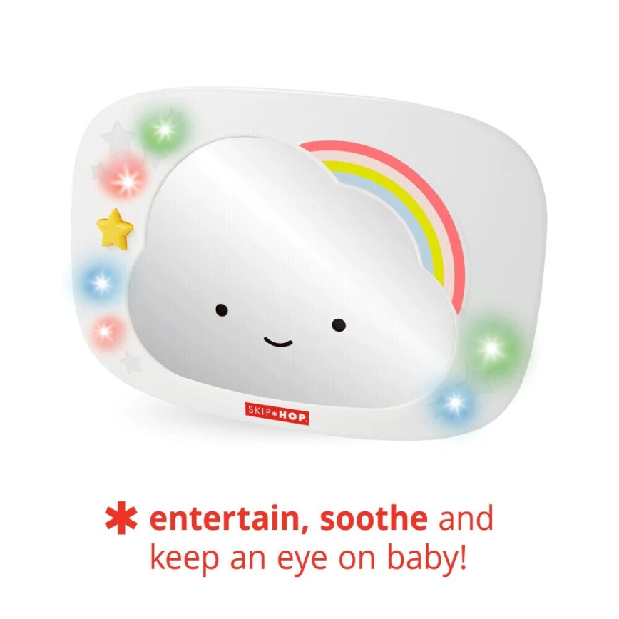 Skip Hop - Auto-Rücksitzspiegel für Kinder LINING CLOUD 3xAA