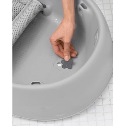 Skip Hop - Babybadewanne mit ergonomischer Unterlage MOBY 3 grau