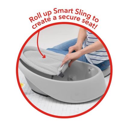 Skip Hop - Babybadewanne mit ergonomischer Unterlage MOBY 3 grau