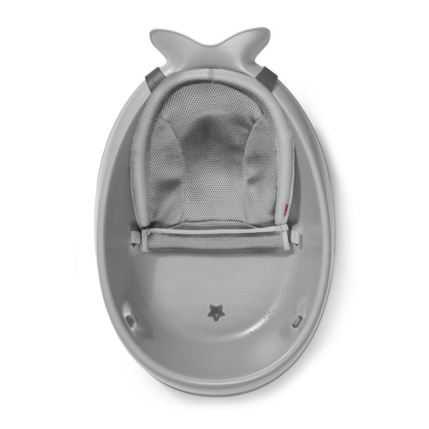 Skip Hop - Babybadewanne mit ergonomischer Unterlage MOBY 3 grau