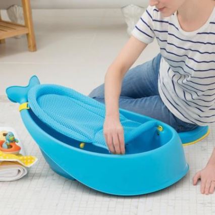 Skip Hop - Babybadewanne mit ergonomischer Unterlage MOBY 3 blau