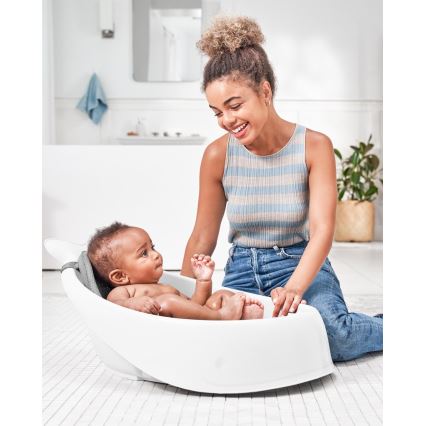 Skip Hop - Babybadewanne mit ergonomischer Unterlage MOBY 3 weiß