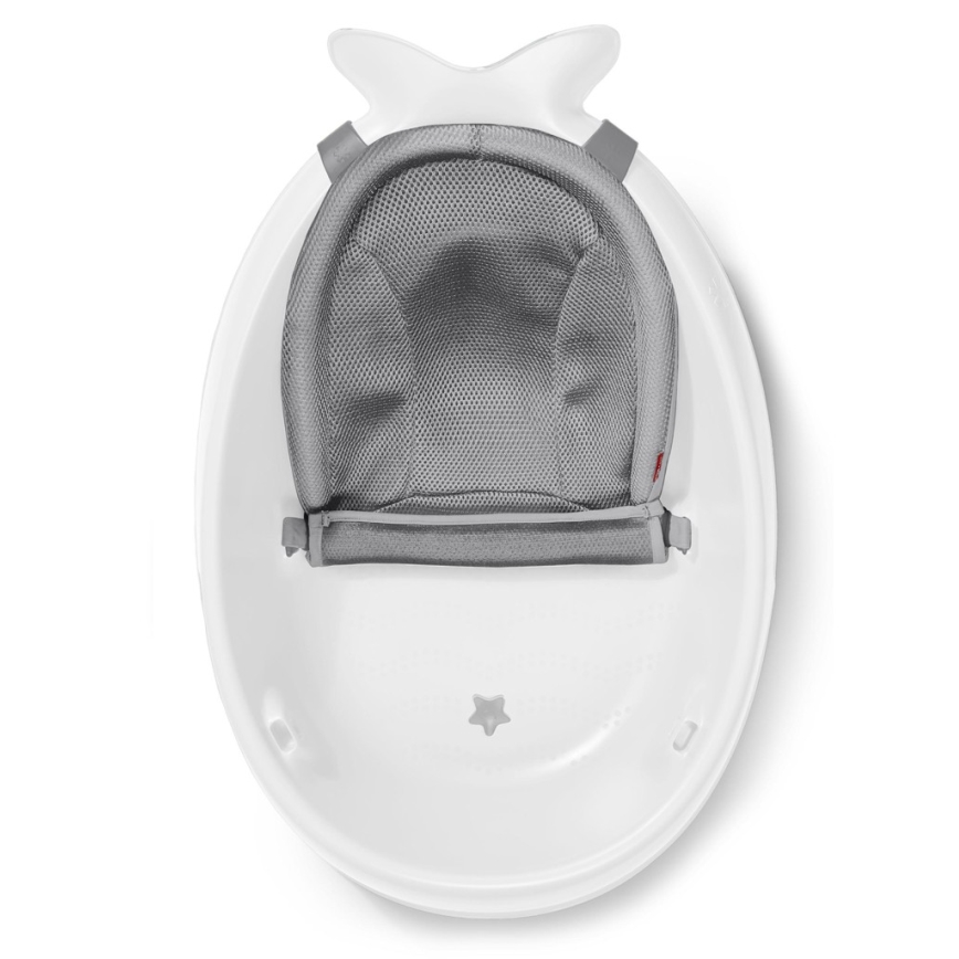Skip Hop - Babybadewanne mit ergonomischer Unterlage MOBY 3 weiß