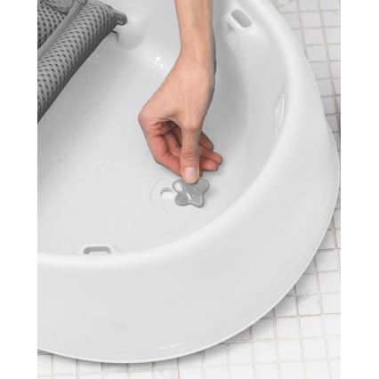 Skip Hop - Babybadewanne mit ergonomischer Unterlage MOBY 3 weiß