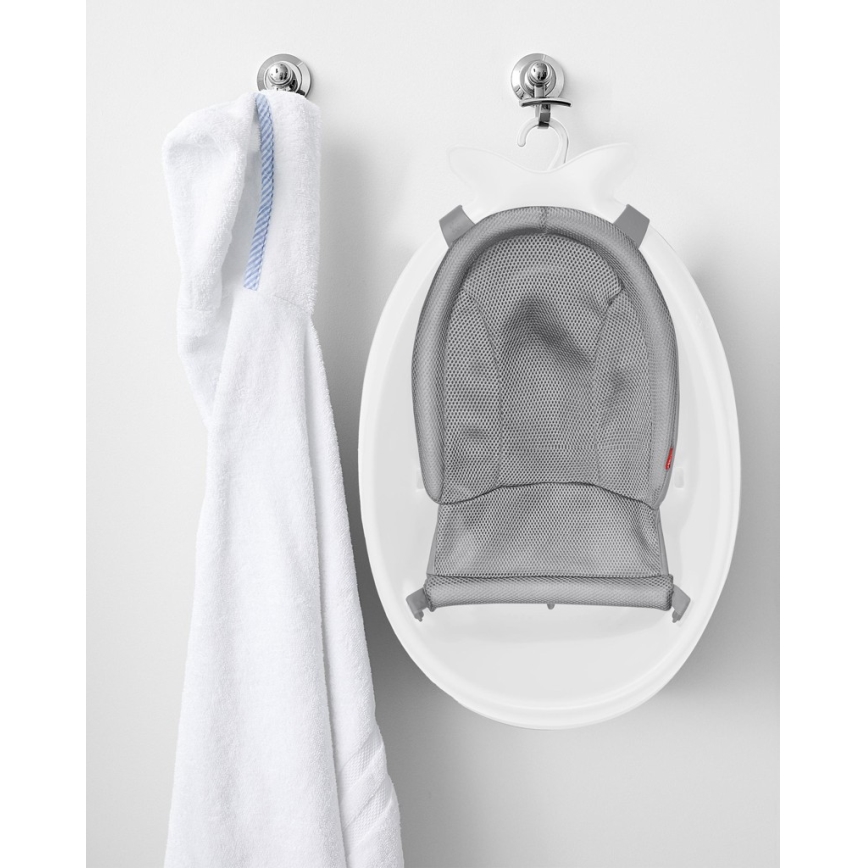 Skip Hop - Babybadewanne mit ergonomischer Unterlage MOBY 3 weiß