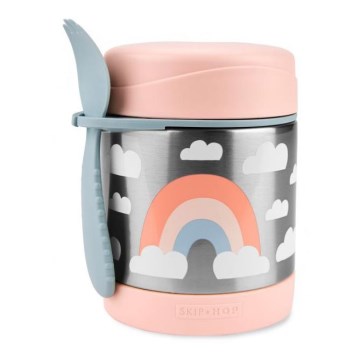 Skip Hop - Isolierbehälter für Speisen mit Löffel und Gabel SPARK STYLE 325 ml, Regenbogen