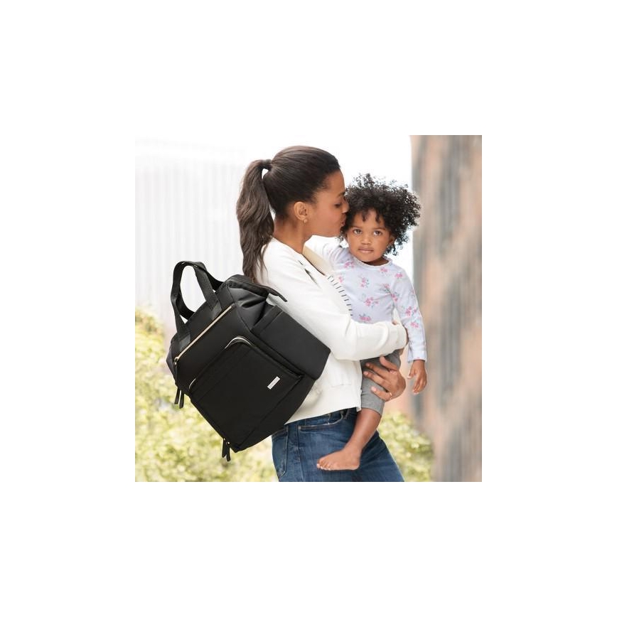 Skip Hop - Wickelrucksack für Kinderwagen MAINFRAME schwarz