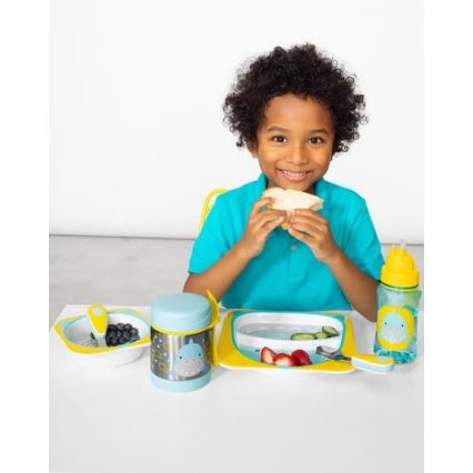 Skip Hop - Thermosbehälter für Essen ZOO 325 ml, mit Löffel und Gabel, Hai