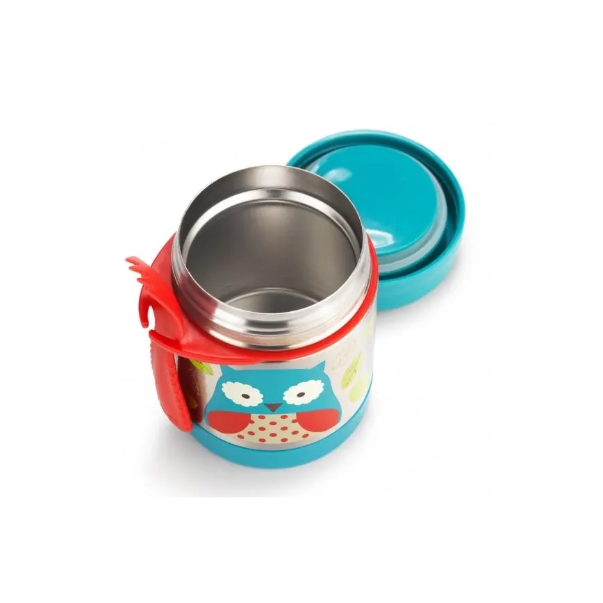 Skip Hop – Thermospeisebehälter mit Löffel/Gabel ZOO 325 ml Eule
