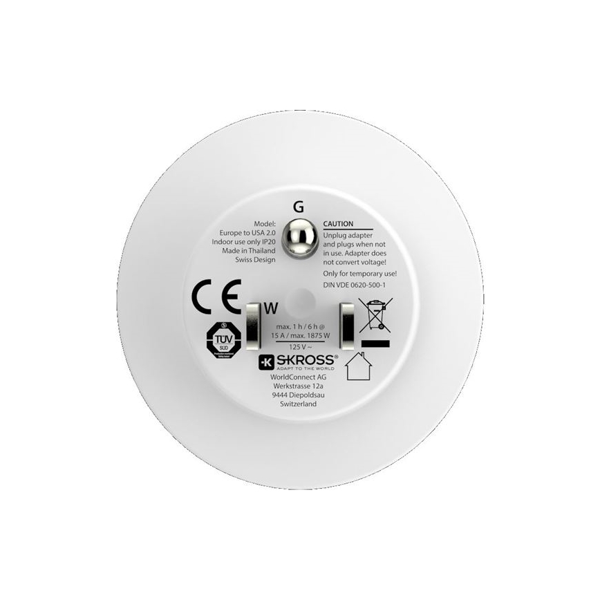 SKROSS - Reiseadapter USA 15A
