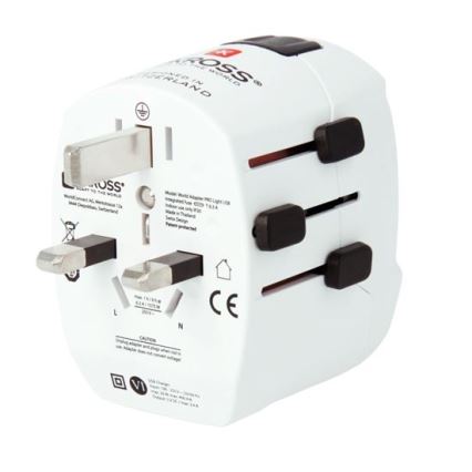 Reiseadapter PRO Light USB AC45PD - weltweit, UK+USA+AUS/CN USB A+C 45 W