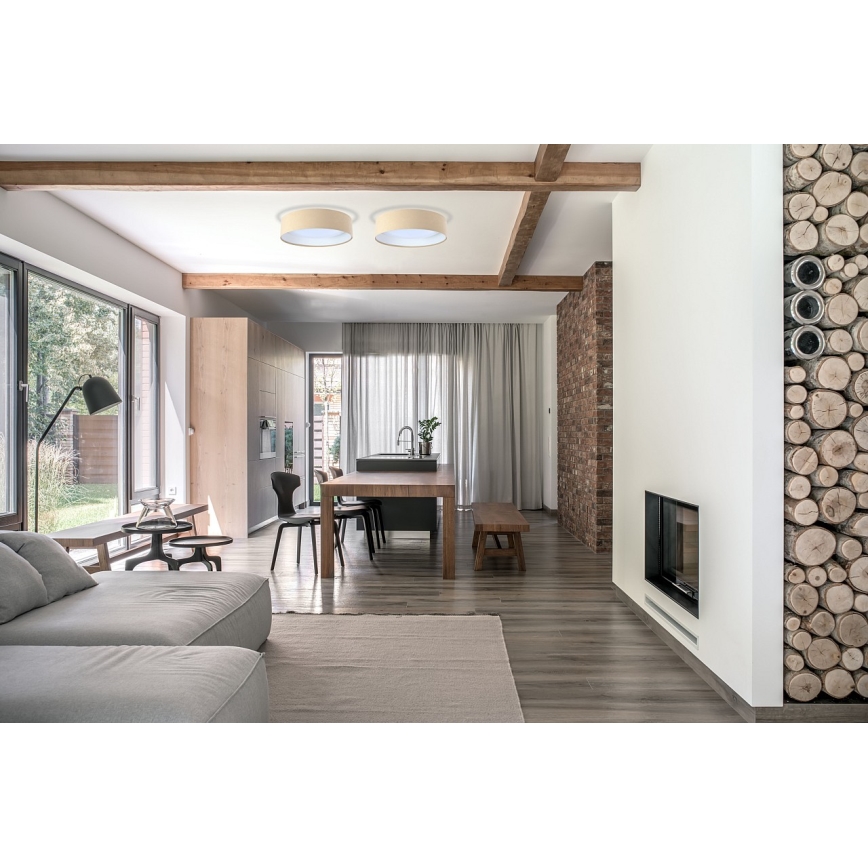 LED Dimmbares Deckenleuchte SMART GALAXY LED/24W/230V Ø 44 cm Beige/Weiß 3000-6500K + Fernbedienung