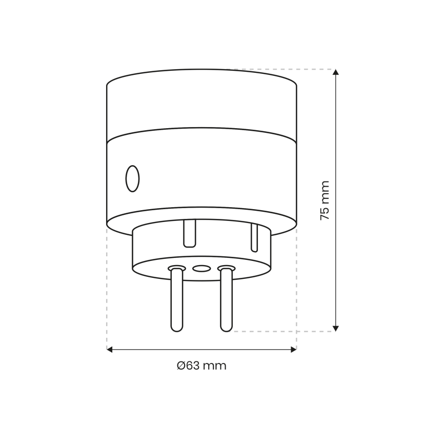 Smart-Steckdose 2300W/230V/10A Wi-Fi Tuya