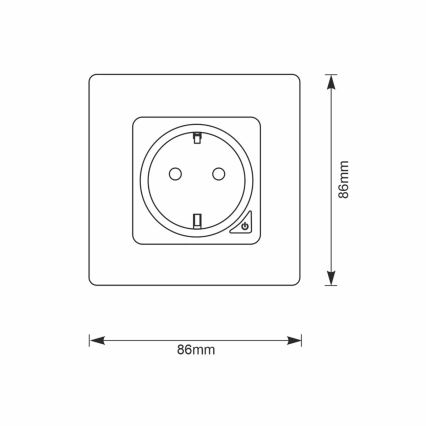 Smart-Steckdose SMART 3680W/230V/16A Wi-Fi Tuya SCHUKO