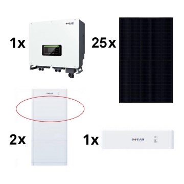 Solar-Kit SOFAR Solar - 10kWp RISEN Full Black + 10kW SOFAR Hybrid-Wechselrichter 3p +10,24 kWh Batterie