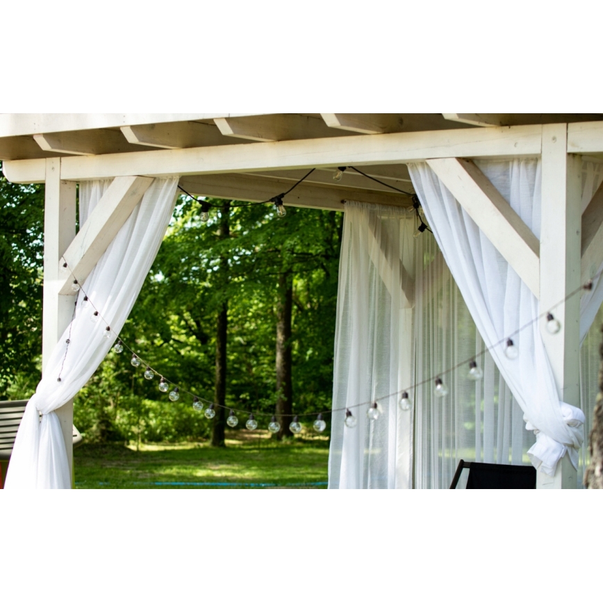 Solar-LED-Dekor-Lichterkette 20 LEDs / 8 Funktionen 500 mAh 7,6 m IP67 warmweiß